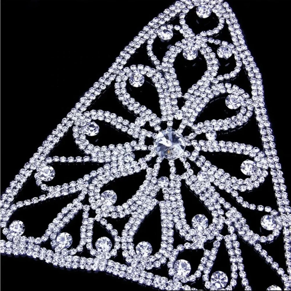 Boho Rhinestone body bra and thong body jewelry festival in SILVER color - Picture 6 of 6